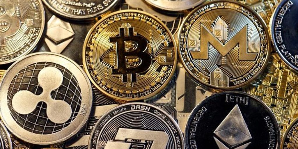 cryptocurrency digital coins and blockchain technology