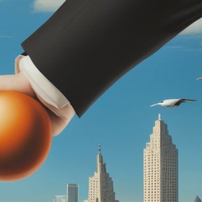 futuristic technology in modern city