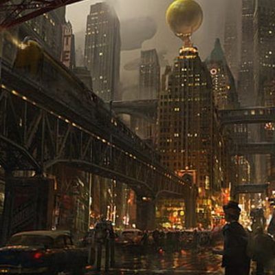 digital art with futuristic elements and speculative bubble concept